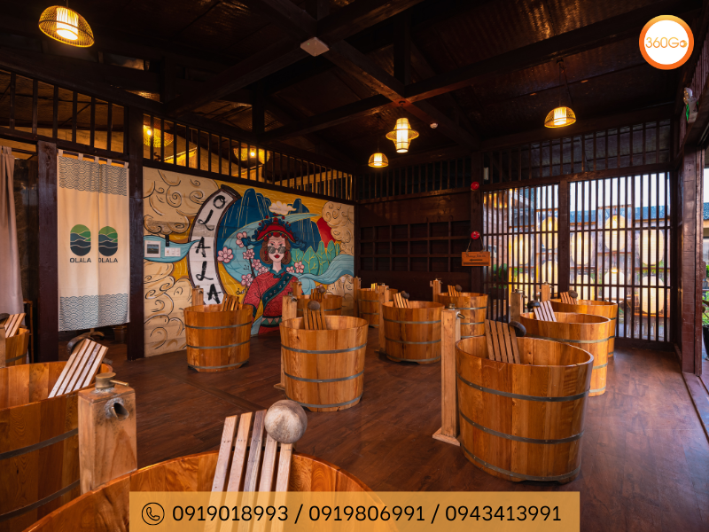 Tắm trà tại Olala Glamping - Du lịch 360Go 